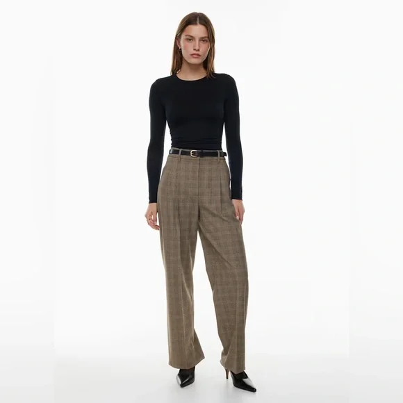 Aritzia Brown Effortless Pant - Picture 7 of 15